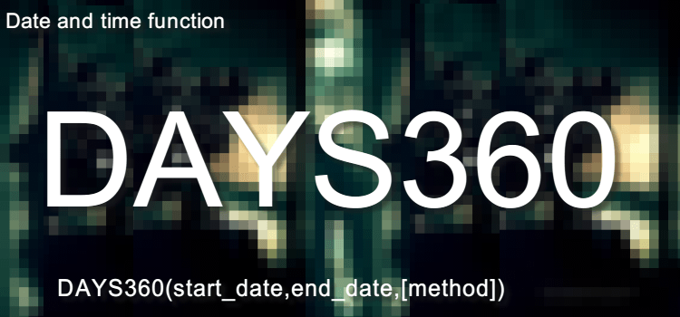 DAYS360関数