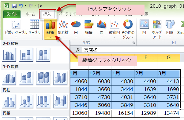 Excel エクセル 10 グラフの作りかた Excel10 グラフテクニック