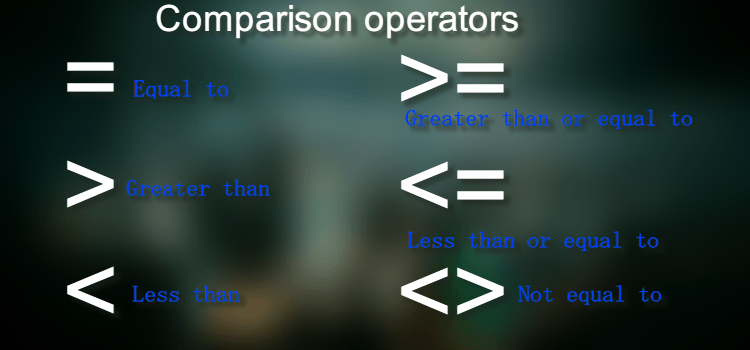 Comparison operators