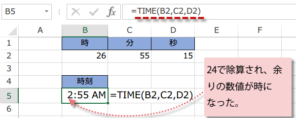 TIME関数の使い方2